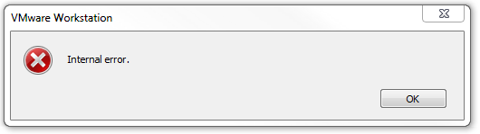 vmware fusion internal error